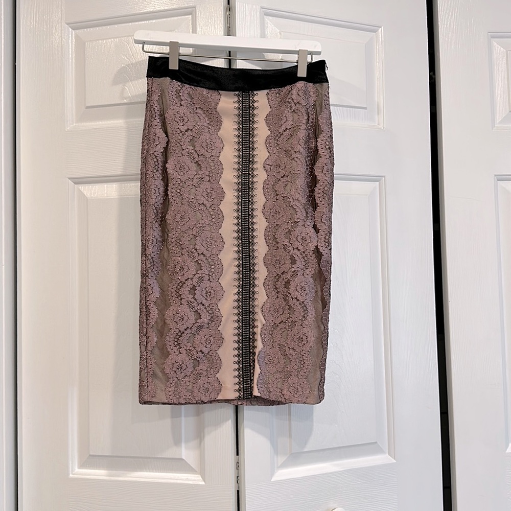 Endless rose small pink and black embellished skirt